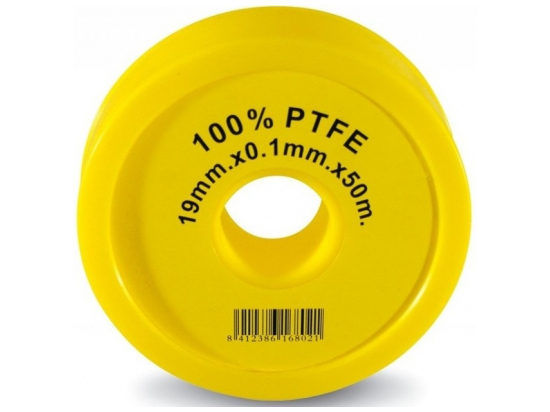 ROLLO TEFLON ANCHO 50 MT x 19 mm x 0'1mm