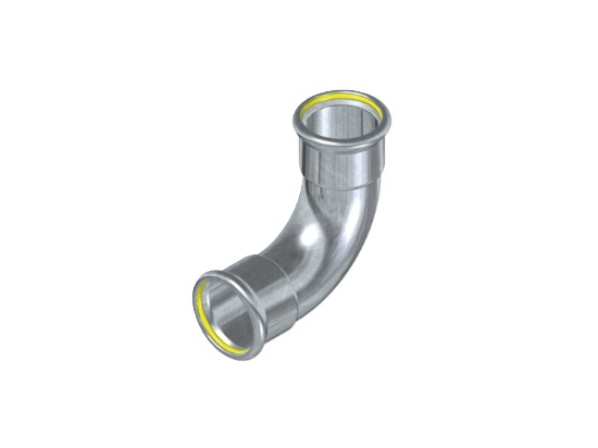 CODO 90º H-H GAS INOX. -PRESS. 316L 42