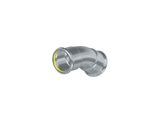 CODO 45º H-H GAS INOX. -PRESS. 316L 42