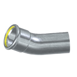 CODO 45º M-H GAS INOX. -PRESS. 316L 22