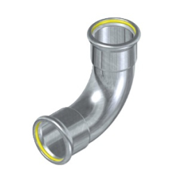 CODO 90º H-H GAS INOX. -PRESS. 316L 15
