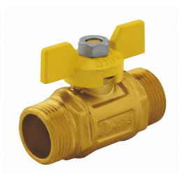 LLAVE "GAS" M-M 3/4" MARIPOSA